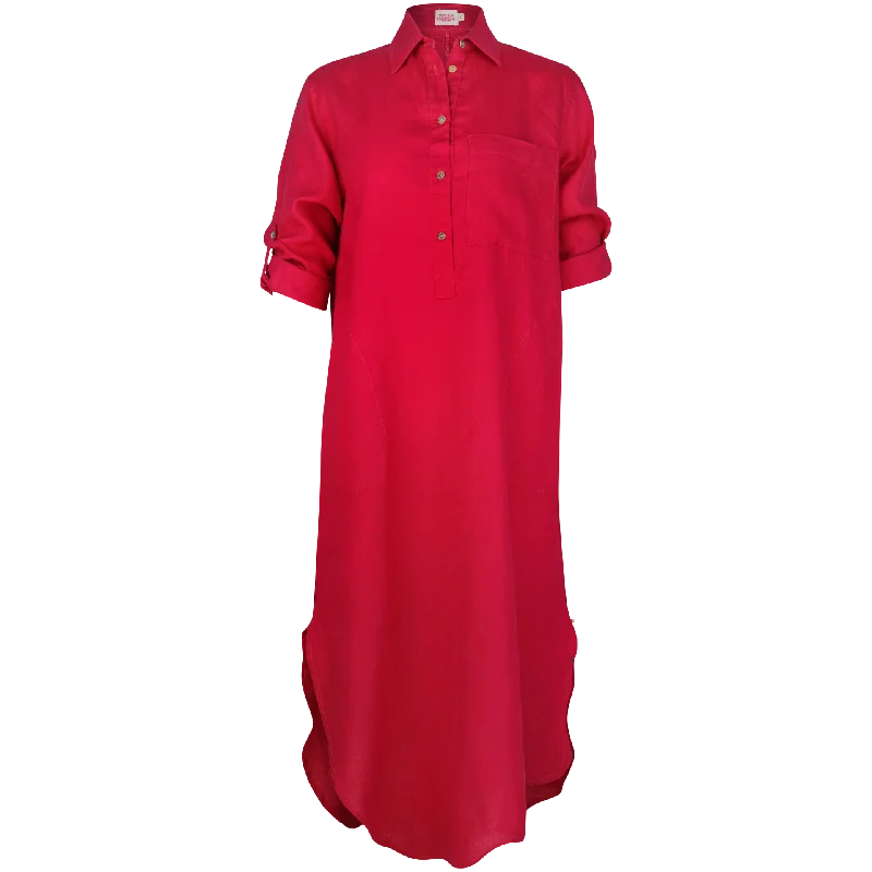 midi dressMelissa Maxi Shirt Dress Fushia