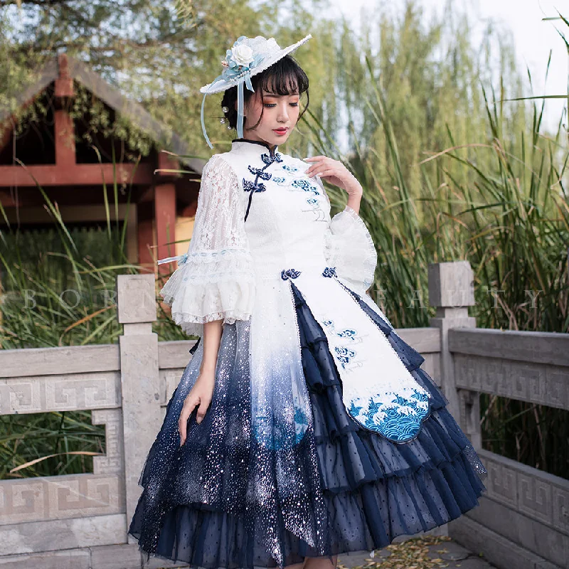 formal dressYouruipai~Qi Lolita Long Sleeve Lolita OP Dress