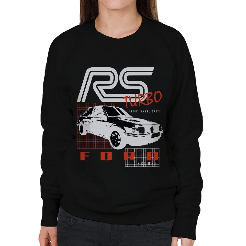 minimaFord Escort RS Turbo Front Wheel Drive Women's Sweatshirt