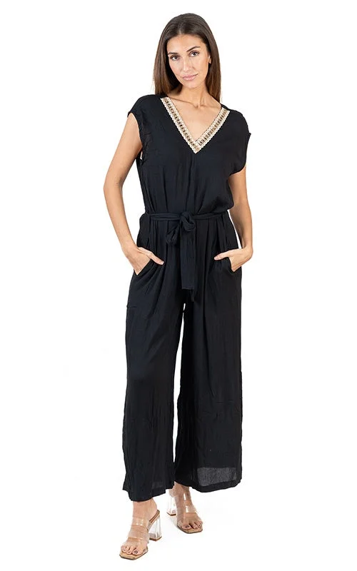 form-fitting dressDara Blk/Gold Mono Overall