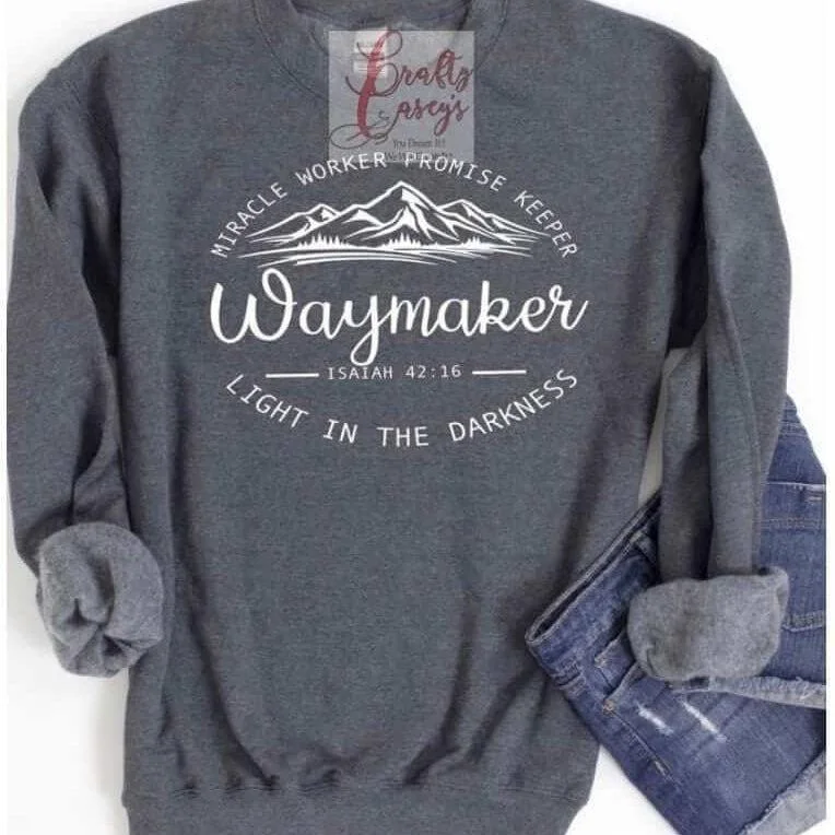 performance gym sweatshirtWaymaker-Miracle Worker Promise Keeper! Light In The Darkness-Sweatshirt