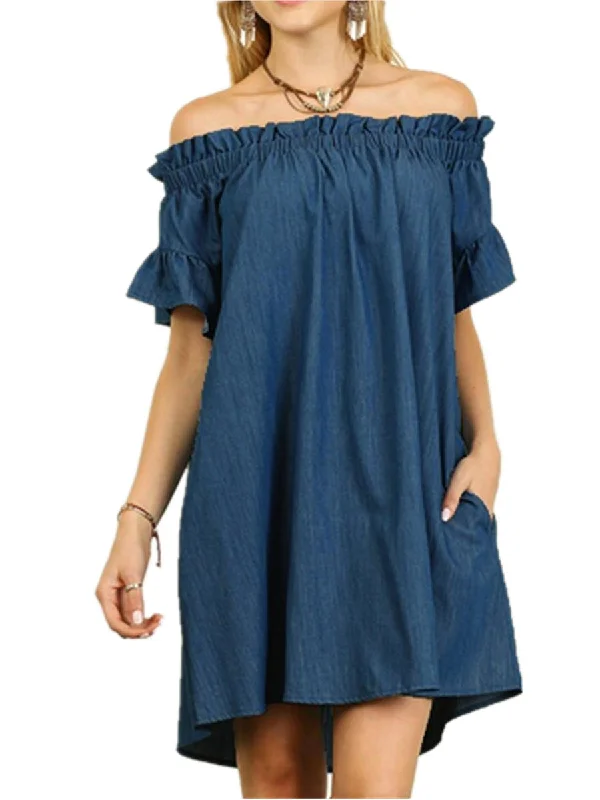 minimalistic dressBooth Cotton Pocketed Puff Sleeve Dress