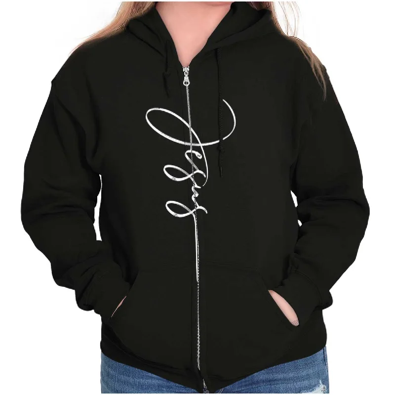 breathable hoodieJesus Fashion Zip Hoodie