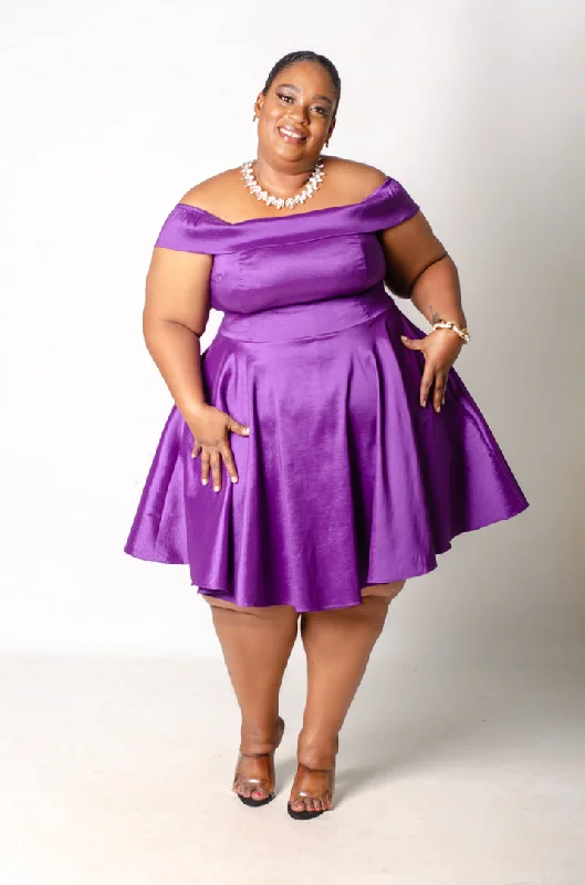 fitted cocktail dressWrapped Up Dress - Purple