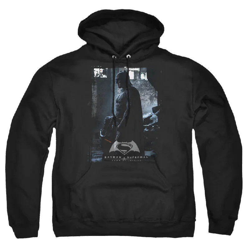 casual streetwear hoodieBatman v Superman Bat Poster - Pullover Hoodie