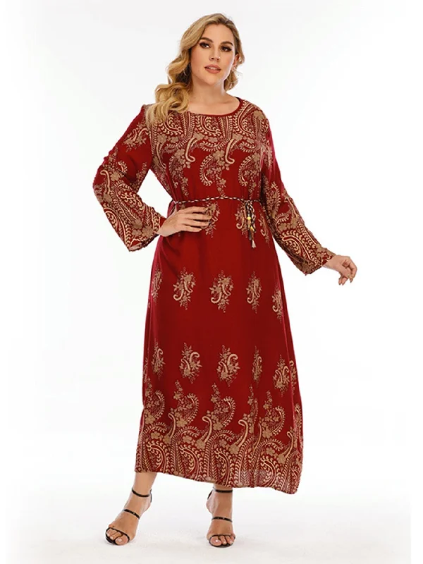 formal dressKittenAlarm - Plus Size Oversized Print Longline Dress