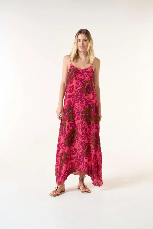 wrap dressSan sebastian hot coral antoinette slip