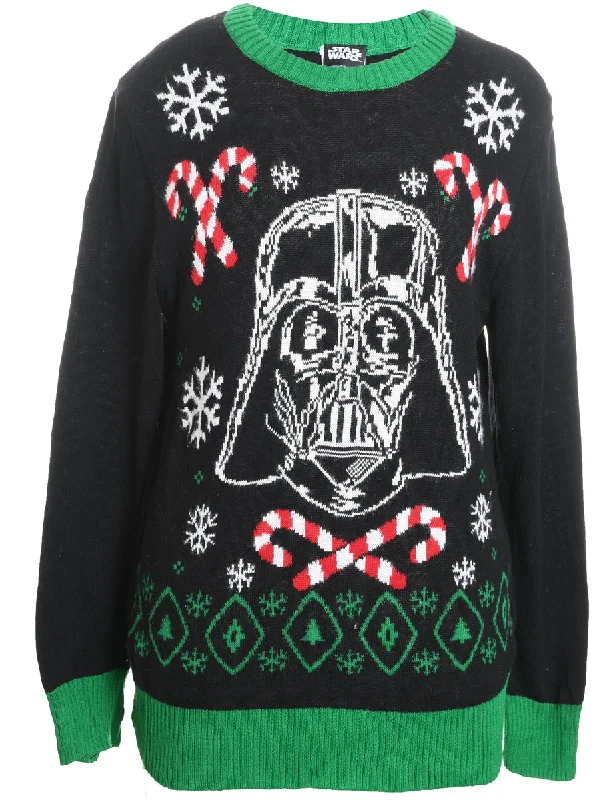 retro coatFestive Season Star Wars Design Knit Christmas Jumper - M