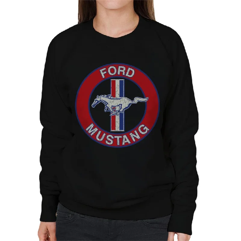 stylish training hoodieFord Mustang Disc Logo Women's Sweatshirt