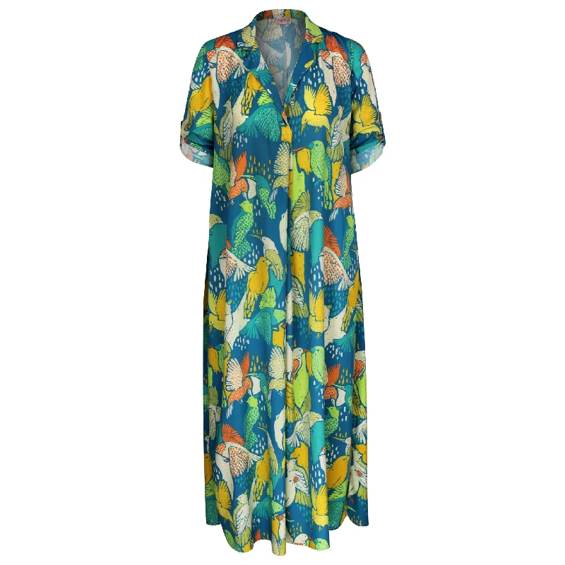 A-line dressIS JUNIPER KAFTAN DRESS BIRD PRINT