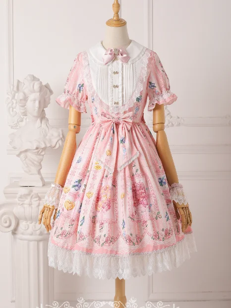 spaghetti strap dressStrawberry Witch~ Blueberry Short Sleeve Princess Lolita OP