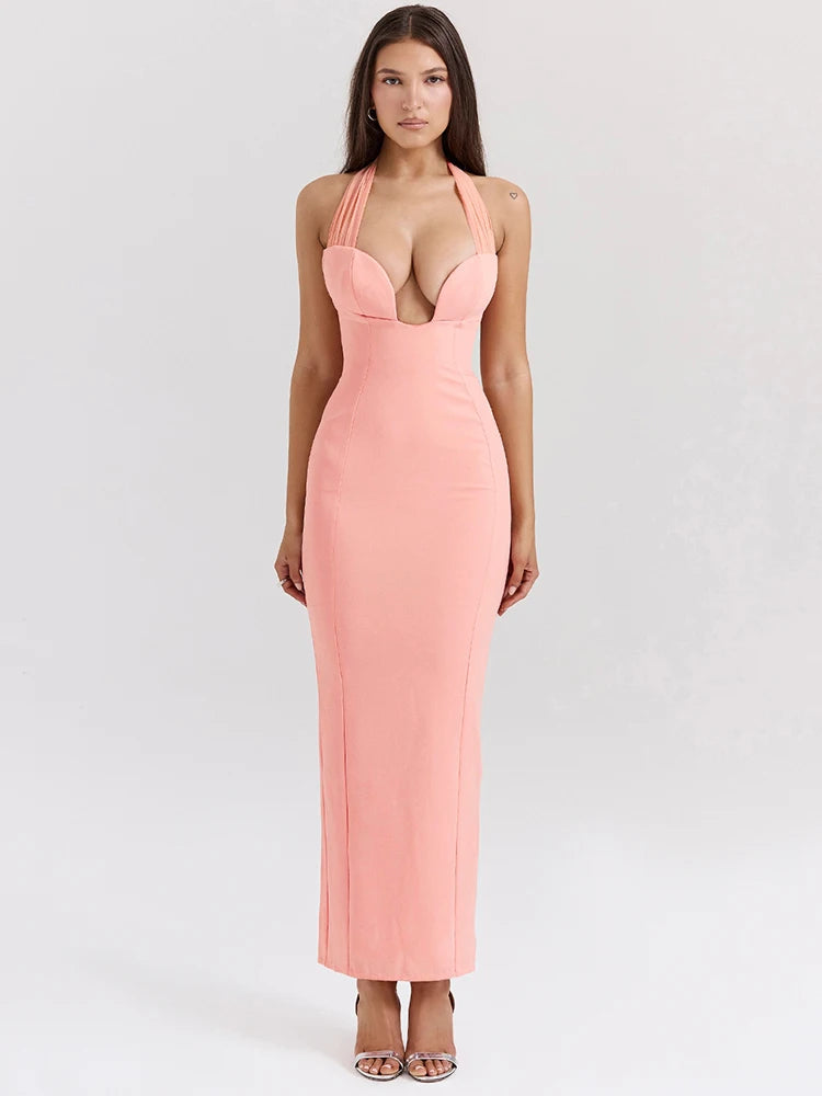 one-shoulder dressShayla - Elegant halter neck dress