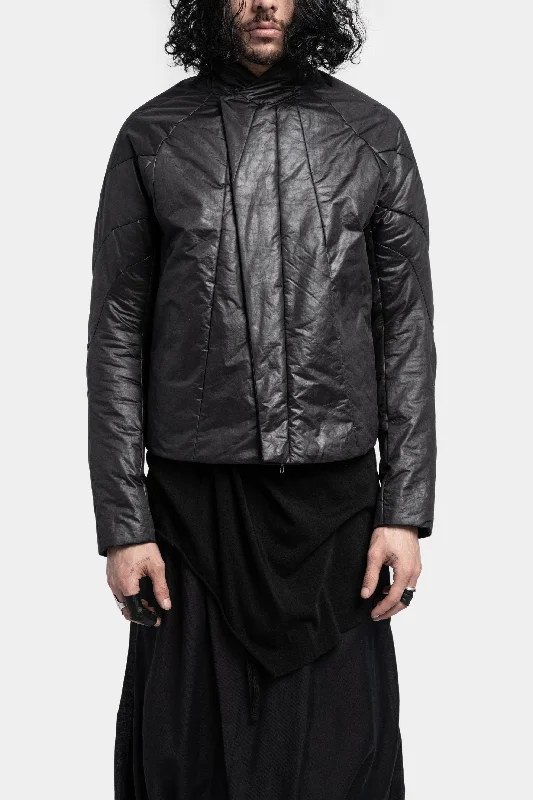 high-fashion coatCoated Panel Zip Jacket