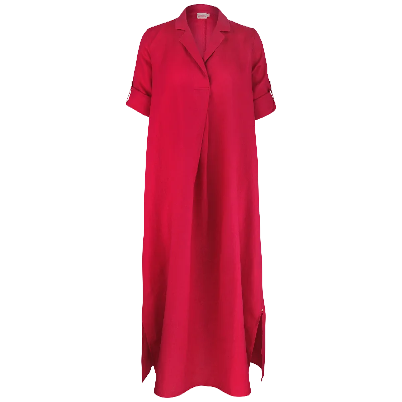 flowy dressIS Juniper Collar Kaftan  Fuschia