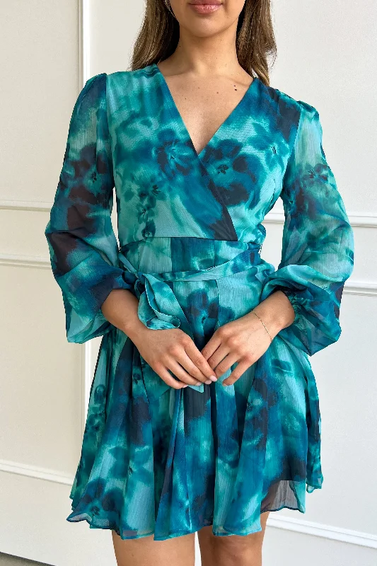 floral dressSOPHIE DRESS - TEAL