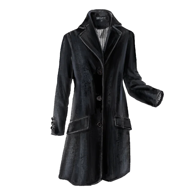 stylish raincoatLong Velvet Blazer