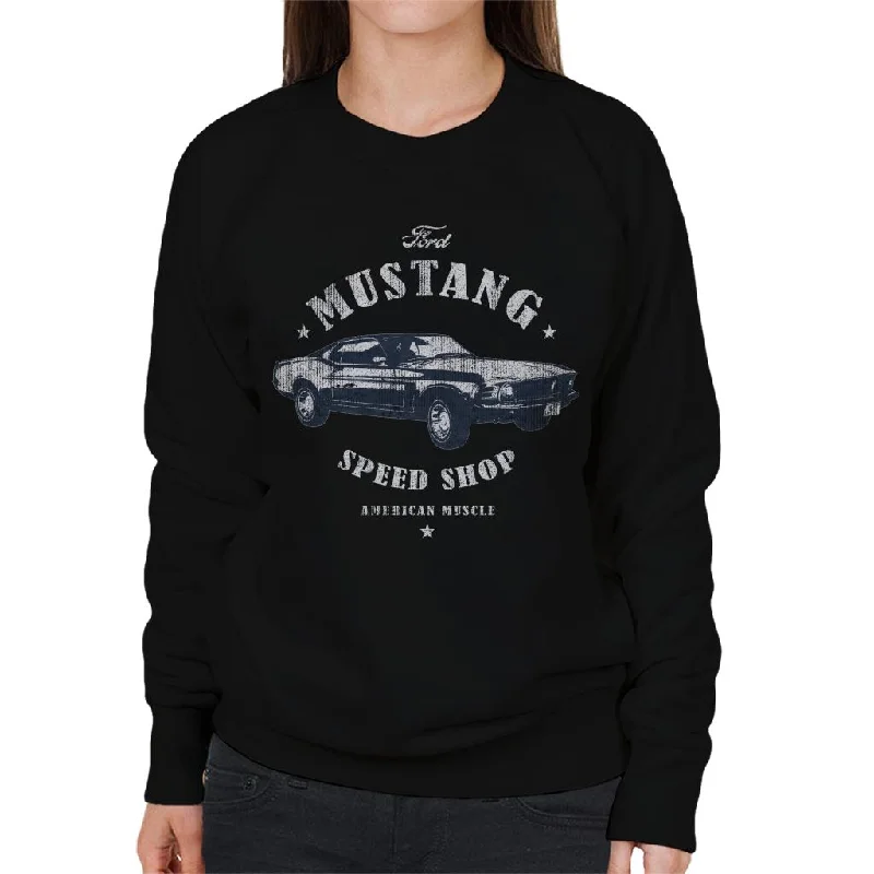 fashionable workout wearFord Mustang Speed Shop Women's Sweatshirt