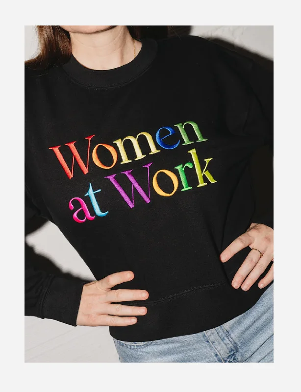 cozy workout hoodieCropped Women at Work Sweatshirt