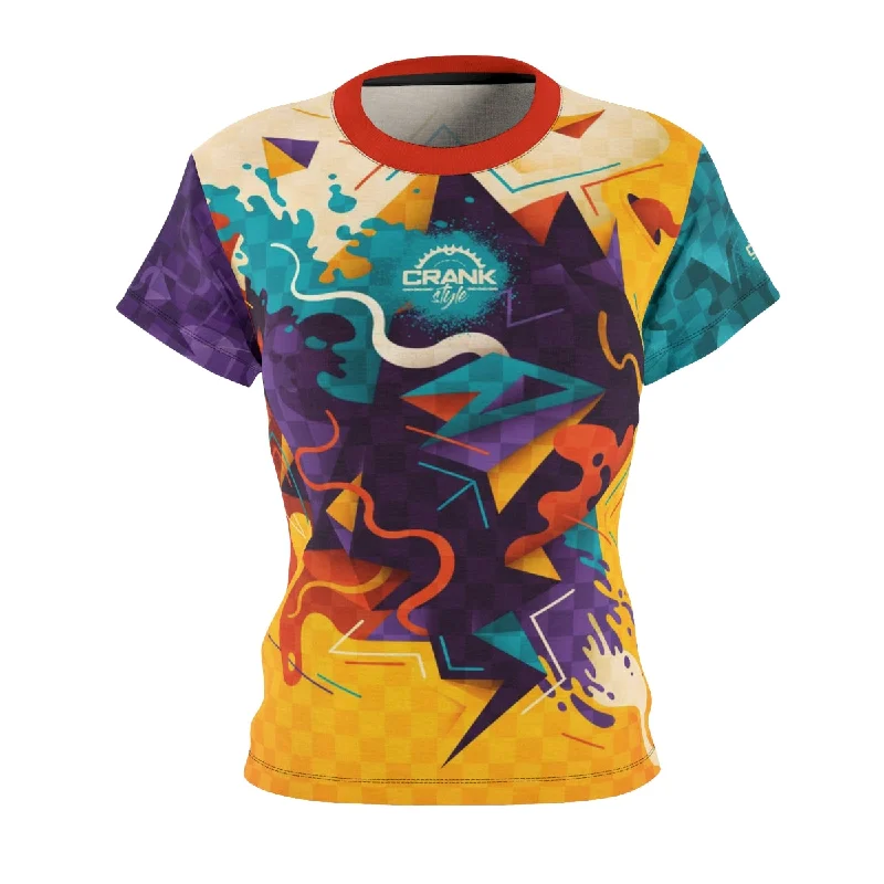 workout-ready hoodieWomen's Abstract Splash Check MTB Jersey