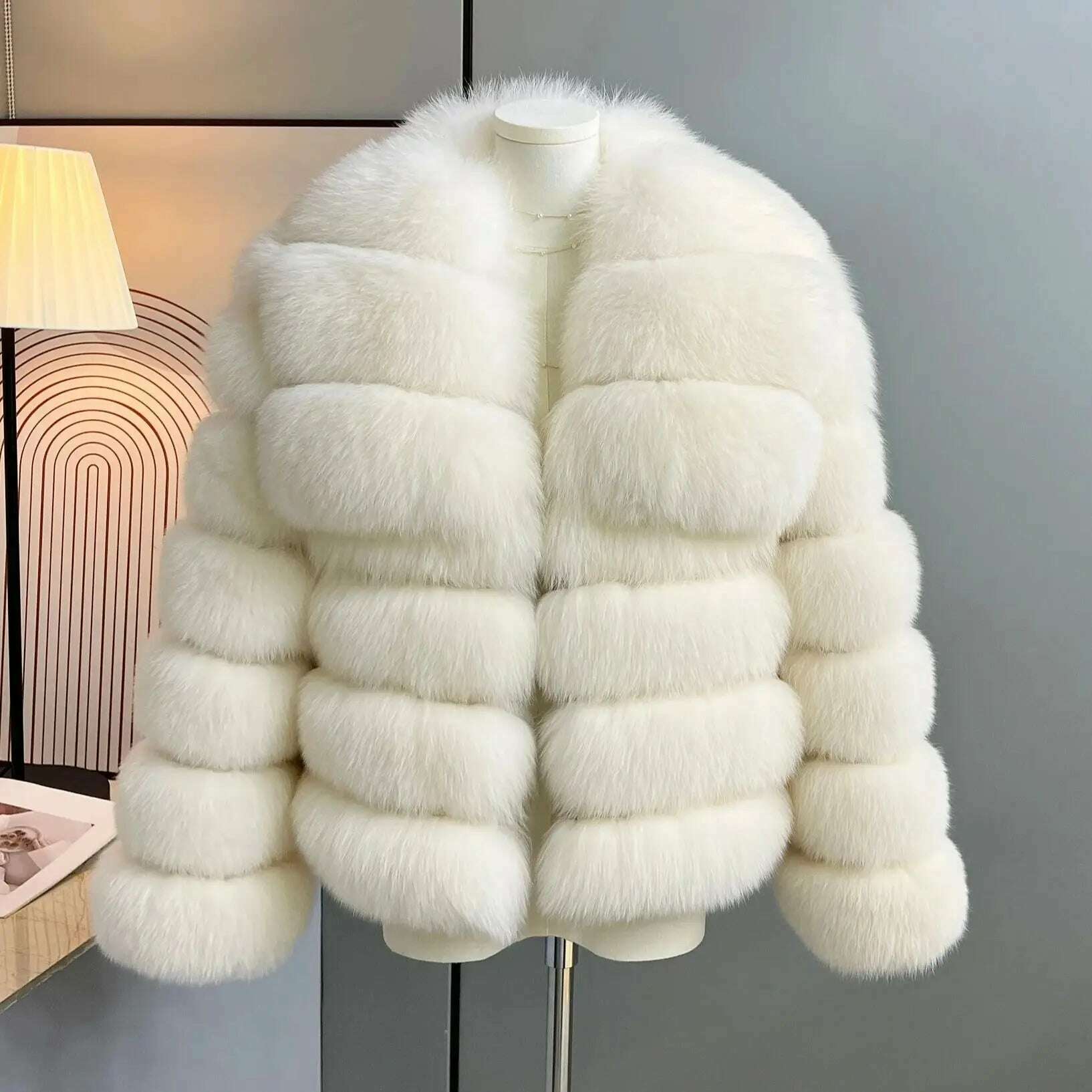 long coatWhole leather fox fur coat short style young women's new coat