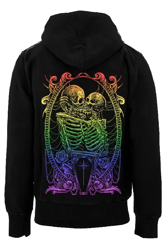 trendy jacketPride Skeleton Love Hoodie [RAINBOW]